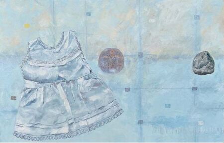 Silva Karim, Preproste reči, 2021, akril na platnu, 50 x 80 cm